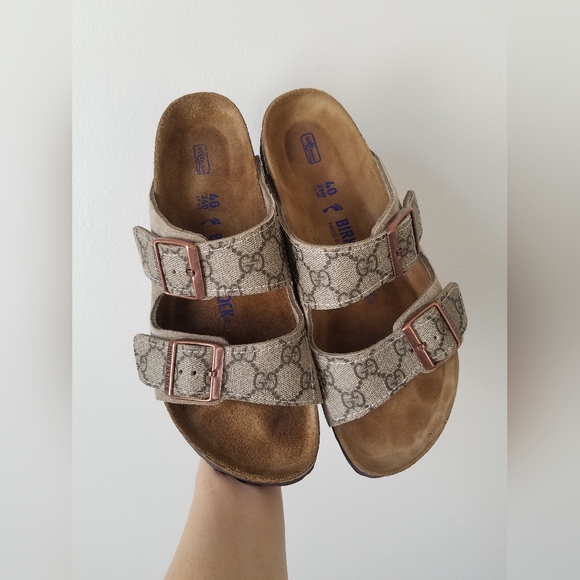 EUC Gucci custom Birkenstock Arizona Sandals Size 40 Narrow - Picture 9 of 11